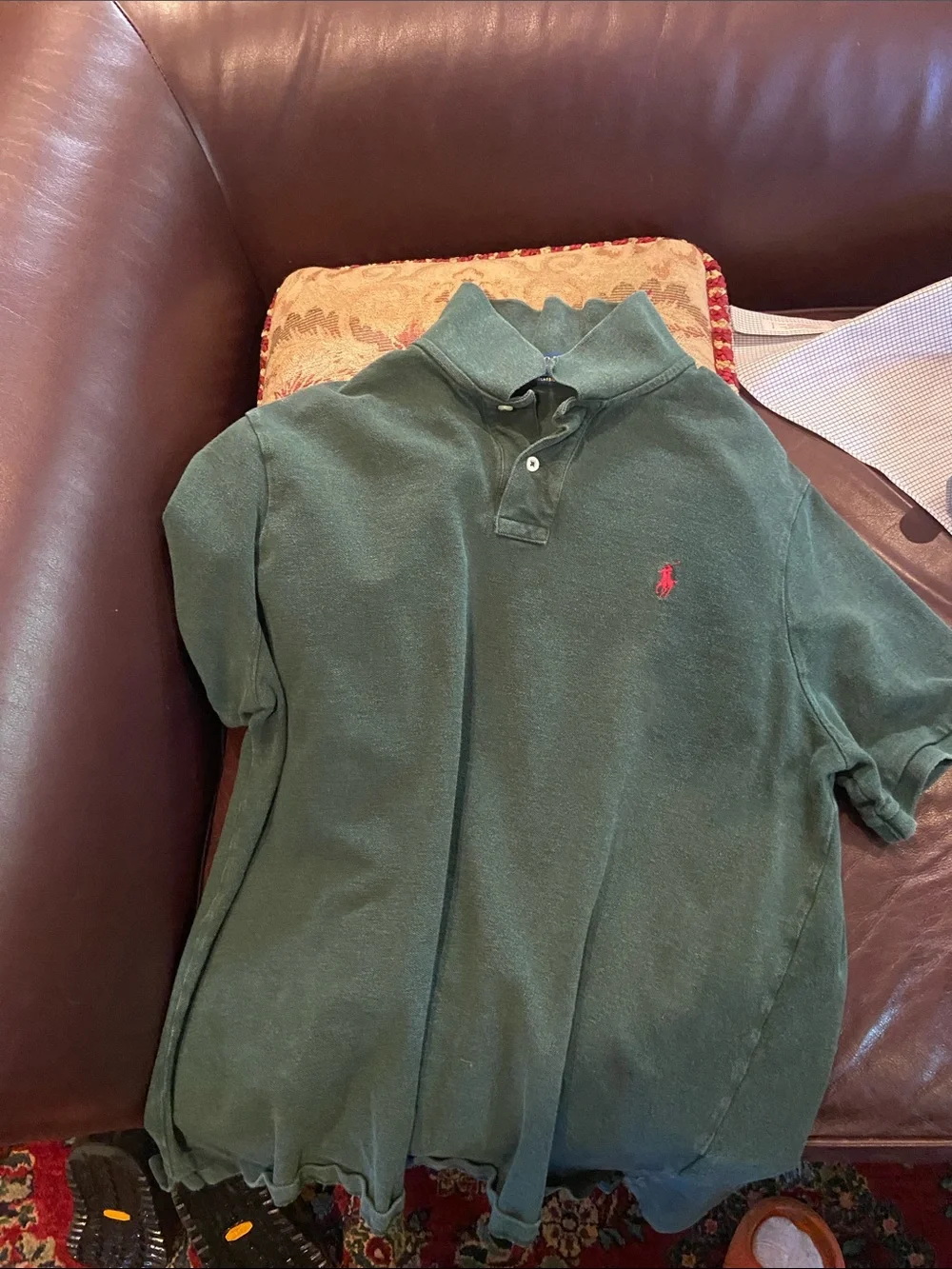 Ralph Lauren Forest Green Polo with Red Pony